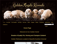 Tablet Screenshot of goldenangelskennels.com